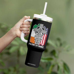 Irish By Blood American By Birth Patriot By Choice Tumbler With Handle Celtic Cross Ireland America Flag TS09 Print Your Wear
