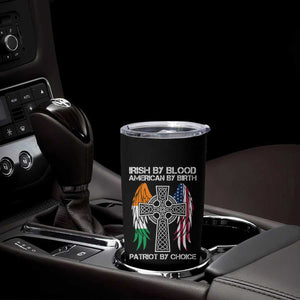 Irish By Blood American By Birth Patriot By Choice Tumbler Cup Ireland America Flag Celtic Cross TS09 Print Your Wear