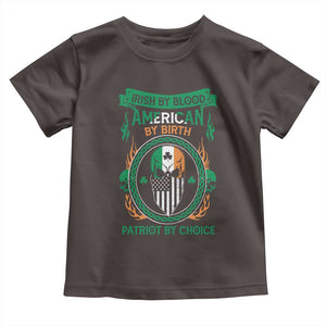 Irish By Blood American By Birth Patriot By Choice Toddler T Shirt TS09 Dark Chocolate Print Your Wear