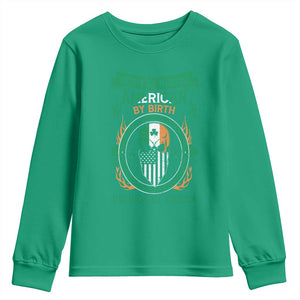 Irish By Blood American By Birth Patriot By Choice Youth Sweatshirt TS09 Irish Green Print Your Wear