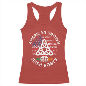 American Grown Irish Roots Ireland Flag Racerback Tank Top TS09 Red Print Your Wear