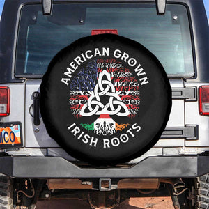 American Grown Irish Roots Ireland Flag Spare Tire Cover TS09 No hole Black Print Your Wear