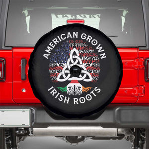 American Grown Irish Roots Ireland Flag Spare Tire Cover TS09 Black Print Your Wear