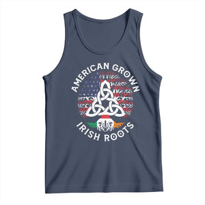 American Grown Irish Roots Ireland Flag Tank Top TS09 Navy Print Your Wear