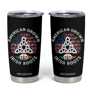 American Grown Irish Roots Ireland Flag Tumbler Cup TS09 Black Print Your Wear