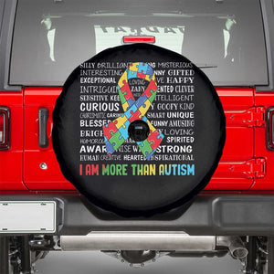 Autism Awareness Spare Tire Cover I Am More Than Autism Brilliant Strong Unique Brave Happy Creative TS09 Black Print Your Wear
