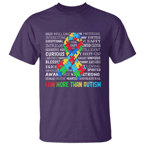Autism Awareness T Shirt I Am More Than Autism Brilliant Strong Unique Brave Happy Creative TS09 Purple Printyourwear