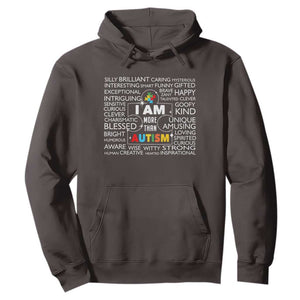 Autism Awareness Hoodie I Am More Than Autism Brilliant Strong Unique Brave Happy Creative TS09 Dark Chocolate Printyourwear