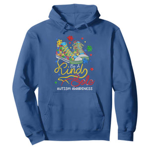 Autism Awareness Hoodie Be A King Sole Puzzle Shoe TS09 Royal Blue Printyourwear