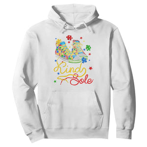 Autism Awareness Hoodie Be A King Sole Puzzle Shoe TS09 White Printyourwear