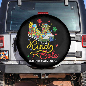 Autism Awareness Spare Tire Cover Be A King Sole Puzzle Shoe TS09 No hole Black Print Your Wear