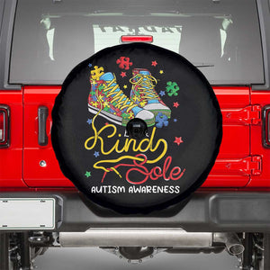 Autism Awareness Spare Tire Cover Be A King Sole Puzzle Shoe TS09 Black Print Your Wear