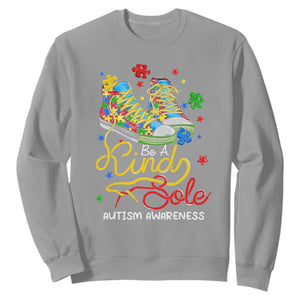 Autism Awareness Sweatshirt Be A King Sole Puzzle Shoe TS09 Sport Gray Printyourwear