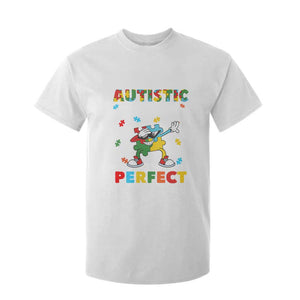Autism Awareness T Shirt For Kid Society Says I'm Autistic God Says I'm Perfect Puzzle Dabbing TS09 White Printyourwear
