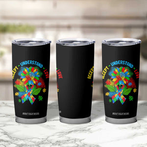 Autism Awareness Tumbler Cup Accept Understand Love Rainbow Puzzle Sunflower TS09 Print Your Wear