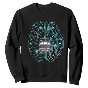 Autism Awareness Sweatshirt It's Not A Processing Error It's A Different Operating System Autistic TS09 Black Printyourwear