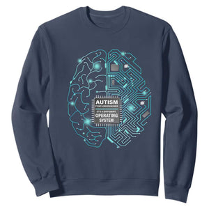 Autism Awareness Sweatshirt It's Not A Processing Error It's A Different Operating System Autistic TS09 Navy Printyourwear