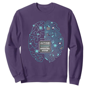 Autism Awareness Sweatshirt It's Not A Processing Error It's A Different Operating System Autistic TS09 Purple Printyourwear