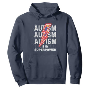 Autistic Hoodie Autism Is My Super Power Brain Superhero TS09 Navy Printyourwear