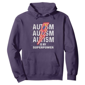 Autistic Hoodie Autism Is My Super Power Brain Superhero TS09 Purple Printyourwear