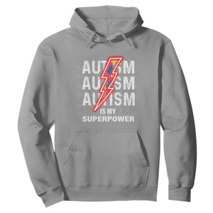 Autistic Hoodie Autism Is My Super Power Brain Superhero TS09 Sport Gray Printyourwear