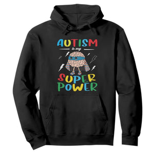 Autistic Hoodie Autism Is My Super Power Superhero TS09 Black Printyourwear