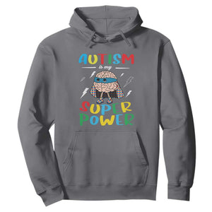 Autistic Hoodie Autism Is My Super Power Superhero TS09 Charcoal Printyourwear