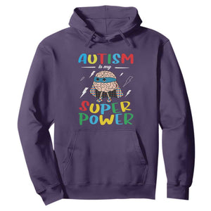 Autistic Hoodie Autism Is My Super Power Superhero TS09 Purple Printyourwear