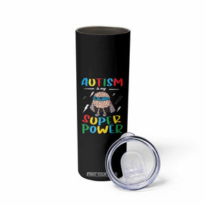 Autistic Skinny Tumbler Autism Is My Super Power Superhero TS09 Print Your Wear