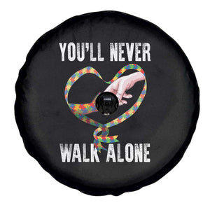Autism Awareness Spare Tire Cover You'll Never Walk Alone Mom Support TS09 Print Your Wear