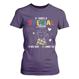 Autism Awareness T Shirt For Women It Takes A Special Mom To Hear What A Son Cannot Say TS09 Purple Printyourwear