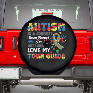 Autism Awareness Spare Tire Cover Autism Is A Journey I Never Planned For But I Sure Do Love My Tour Guide TS09 Black Print Your Wear