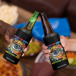 Autism Awareness 4 in 1 Can Cooler Tumbler Puzzle Eyes Seeing The World From Diferent Angles TS09 Print Your Wear