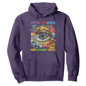 Autism Awareness Hoodie Puzzle Eyes Seeing The World From Diferent Angles TS09 Purple Printyourwear