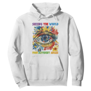 Autism Awareness Hoodie Puzzle Eyes Seeing The World From Diferent Angles TS09 White Printyourwear