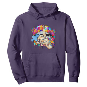 Autism Awareness Hoodie Don't Jundge What You Don't Understand Puzzle Lip TS09 Purple Printyourwear