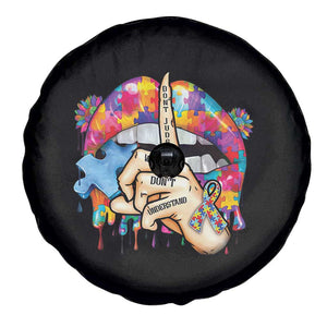 Autism Awareness Spare Tire Cover Don't Jundge What You Don't Understand Puzzle Lip TS09 Print Your Wear