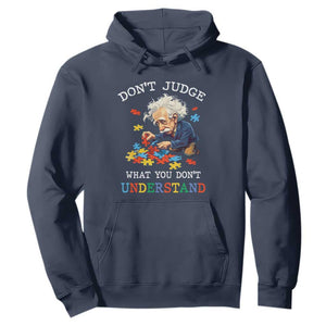 Autism Awareness Hoodie Don't Jundge What You Don't Understand Funny TS09 Navy Printyourwear