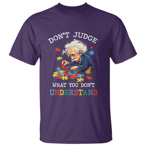Autism Awareness T Shirt Don't Jundge What You Don't Understand Funny TS09 Purple Printyourwear
