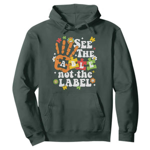 Autism Awareness Hoodie See The Able Not The Label TS09 Dark Forest Green Printyourwear