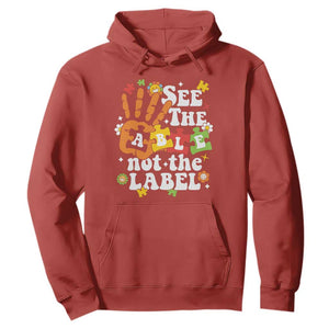Autism Awareness Hoodie See The Able Not The Label TS09 Red Printyourwear