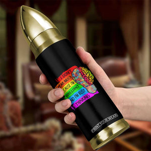 Autism Awareness Bullet Tumbler I Don't Speak Much Because I'm Brilliant And I'm Busy Thinking TS09 Print Your Wear