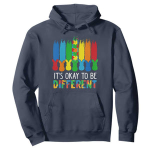 Autism Awareness Hoodie It's OK To Be Different Puzzle Easter Bunny TS09 Navy Printyourwear