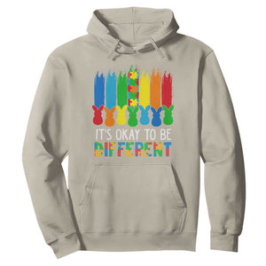 Autism Awareness Hoodie It's OK To Be Different Puzzle Easter Bunny TS09 Sand Printyourwear