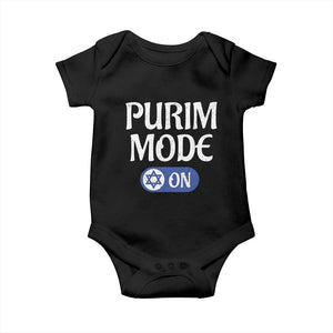 Funny Purim Mode On Baby Onesie Jewish Star of David TS09 Black Print Your Wear