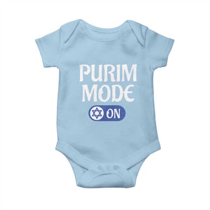 Funny Purim Mode On Baby Onesie Jewish Star of David TS09 Light Blue Print Your Wear