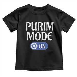Funny Purim Mode On Toddler T Shirt Jewish Star of David TS09 Black Print Your Wear