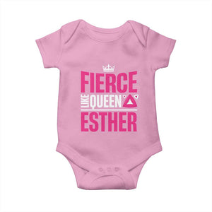 Purim Fierce Like Queen Esther Baby Onesie TS09 Light Pink Print Your Wear