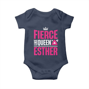 Purim Fierce Like Queen Esther Baby Onesie TS09 Navy Print Your Wear