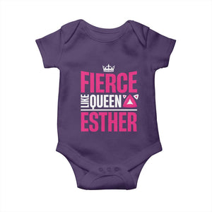 Purim Fierce Like Queen Esther Baby Onesie TS09 Purple Print Your Wear